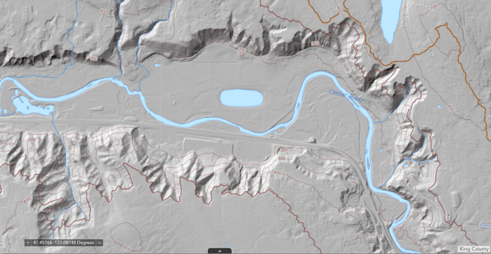 LIDaR map of the Cedar River